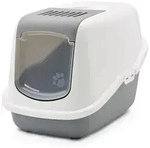Nobby Katzentoilette Nestor Grau Mit T&uuml;r Und Filter 56 X 39 X 38,5 Cm Katzentoilette