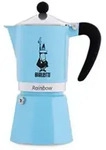 Bialetti - Rainbow Italienische Espresso-kaffeemaschine, 6 Tassen, Aluminium, Blau