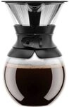Pour Over - Cafetiere Bodum , Filtre Permanent Maille Inox, 1.0 L, 8 Tasses