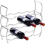 Zeller - Weinregal, 3-er Set, Chrom