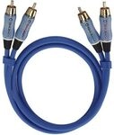 Cinch Audio Anschlusskabel [2x Cinch-stecker - 2x Cinch-stecker] 1.00 M Blau