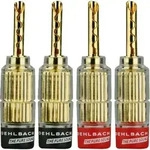 3021 Lautsprecher-steckverbinder Stecker, Gerade Rot, Schwarz 4 St. - Oehlbach