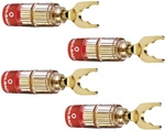 3023 Lautsprecher-steckverbinder Stecker, Gerade Gold 4 St. - Oehlbach