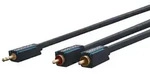 3,5-mm-aux-auf-cinch-adapterkabel, Stereo, Premium-kabel 1x 3,5-mm-klinken-stecker 2x