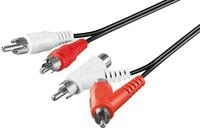 Stereo-verbindungskabel, Cinch Mit Durchleitung, 2x Cinch-stecker 2x