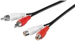 Kabel Rca 2 M&auml;nnlich Auf 2 Rca Weiblich L&auml;nge 2,5m