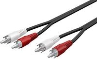 Wentronic - Stereo-verbindungskabel 2x Cinch, 2x Cinch-stecker (audio...