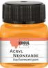 Acryl Neonfarbe neonorange 20 ml Verzierfarbe - Kreul