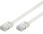 Goobay - Cat 6 Flach-patchkabel, U/utp, Wei&szlig;, Kupferleiter (cu). Kabell&auml;nge 3 M