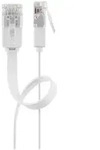 Cat 5e Flach-patchkabel, U/utp, Wei&szlig;, Kupferkaschierter Aluminiumleiter (cca).