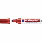 Edding - 550 4-550002 Permanentmarker Rot Wasserfest: Ja