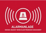 Abus - Au1322 Warnaufkleber Alarmanlage Sprachen Deutsch (b X H) 148 Mm X 105 Mm