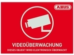 Abus - Au1421 Warnaufkleber Video&uuml;berwachung Mit Logo 74x52,5 Mm