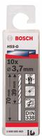Pro Metal Hss-g Spiralbohrer, 3,7 X 39 X 70 Mm, 10-tlg. - Bosch