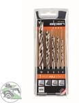 600114100 Holz-spiralbohrer-set 5teilig 4 Mm, 5 Mm, 6 Mm, 8 Mm, 10 Mm Zylinderschaft