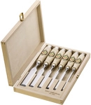 N Stechbeitel-satz 6,10,12,16,20,26 Mm Wei&szlig;buchenheft Ulmer Form 6-teilig -...