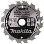 Hartmetalls&auml;geblatt 136 X 20 Mm, 16 Z&auml;hne - Makita