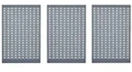 K&uuml;pper Lochwand 70100, 3 Tlg. 120 X 60 Cm, Stahlblech, Inkl. 12 Standard-haken