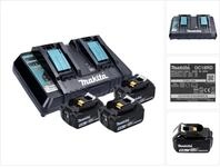 Makita - Power Pack (3x5,0 Ah) Mit Doppel-ladeger&auml;t 198458-6