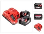 Milwaukee Akku Starter 18v Set Mit 2x M18 B4 Akku 4,0ah + M12-18fc Ladeger&auml;t (