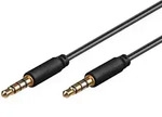 Audio Verbindungskabel Aux, 3,5 Mm Stereo 4-pol., Slim, Cu, Klinke 3,5 Mm Stecker