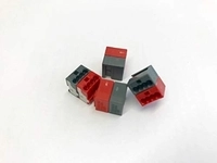 Steckverbinder F&uuml;r Netzwerkanschl&uuml;sse 4x 0,6-0,8mm2 Dunkelgrau / Rot 243-211 /50