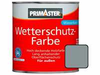 Primaster - Wetterschutzfarbe 750ml Silbergrau Holzfarbe UV-Schutz Wetterschutz