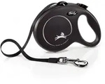 Flexi - Hundeleine New Classic S L&auml;nge: 5m Schwarz Rollleine Gurtleine Seilleine
