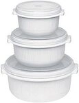 Mikrowellentopfset Micro Family 0,5/1/1,5 L Wei&szlig; 3teilig