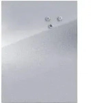 Zeller - Magnettafel F&uuml;r Notizen Inox + 3 Magnete, Silbern, 60x80 Cm