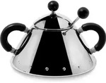 Alessi 9097 B Zuckerdose Mit L&ouml;ffel Aus Edelstahl Schwarz