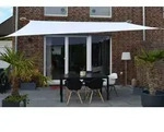Vierecksonnensegel 300 X 400 Cm - Polyester - Farbe Wei&szlig;