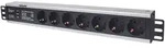 Intellinet 48,3cm 19zoll Steckdosenleiste 7-fach Schuko Mit Ueberspannungsschutz 3m
