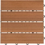 Home Deluxe - Wpc Klickfliesen Bavaro - Hellbraun - 9 M&sup2; - 11 Fliesen &Aacute; 30 X 30 Cm
