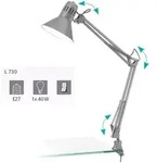 Klemm-tischleuchte Firmo Silber 73 Cm E27 Wand- & Deckenleuchten - Eglo