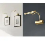 Trio - Flexible Led Wandleuchte / Bilderleuchte Curtis Messing Matt, Drehdimmer