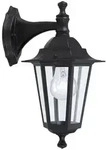 Au&szlig;enwandleuchte Abw&auml;rts Metall & Glas H35cm Schwarz Eglo