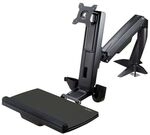 Startech Armstscp1 Steh-sitz Schreibtischhalterung Schwarz