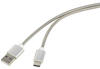 Renkforce USB-Kabel USB 2.0 USB-A Stecker, USB-C® Stecker 1.00 m Silber...