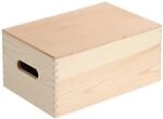 Holzkasten Mit Griffen Und Deckel, 29 X 19 Cm, Kesper