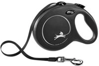 Hundeleine New Classic L Schwarz, Gurt Automatikleine - Flexi