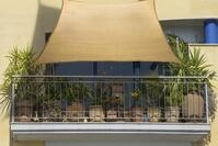 Balkon-sonnensegel 270 X 140cm Weizen Aus Schattierungsgewebe Hdpe