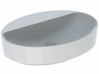 VariForm Aufsatzwaschtisch oval, 600x450mm, mit Hahnloch, ohne Überlauf, Farbe: