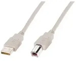 Digitus - Usb-kabel Usb 2.0 Usb-a Stecker, Usb-b Stecker 1.80 M Beige Rund, Doppelt