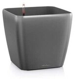 Lechuza - Pflanzgef&auml;&szlig;e Quadro Ls 35 Silber Metallic All-in-one