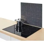 Zeller - Herdblende, Herdabdeckplatte 'granit', Glas, Anthrazit