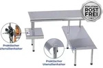 Maximex K&uuml;chen-eckregal Massivo Trio Mit 3 Ablagen Edelstahl, Rostfrei, Silber...