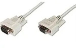Seriell Anschlusskabel [1x D-sub-stecker 9pol. - 1x D-sub-buchse 9pol.] 5.00 M Beige