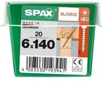 Spax - Holzbauschrauben 6.0 X 140 Mm Tx 30 Zylinderkopf - 20 Stk. Holzschrauben