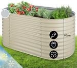 High Grow Hochbeet Gartenbeet 1,6m Zink-alu-beschichtung Beige